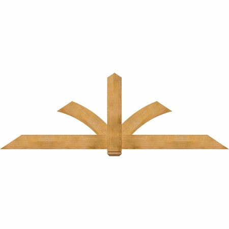 Ekena Millwork Redmond Rough Sawn Timber Gable Bracket, Western Red Cedar, 96"W x 32"H x 2"D x 6"F, 8/12 Pitch GBW096X32X0206RED00RWR